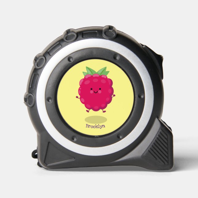 Cute happy raspberry cartoon illustration 1 (Front)