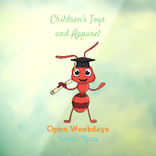 Cute happy red ant cartoon