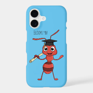 Cute happy red ant cartoon