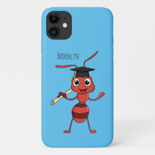 Cute happy red ant cartoon iPhone 11 case
