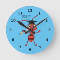 Cute happy red ant cartoon