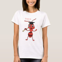 Cute happy red ant cartoon