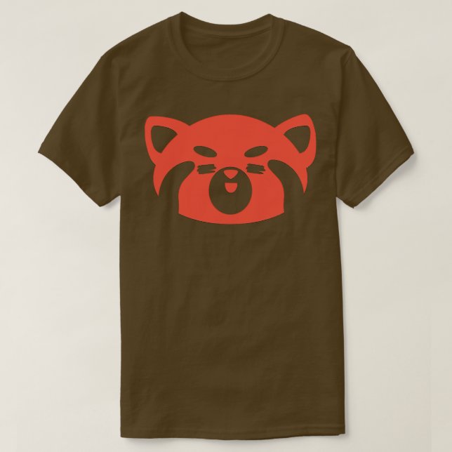 Cute Happy Red Panda T-Shirt (Design Front)