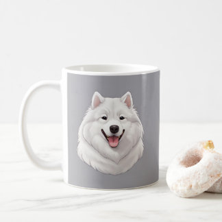 Cute Happy Samoyed Dog Coffee Mug