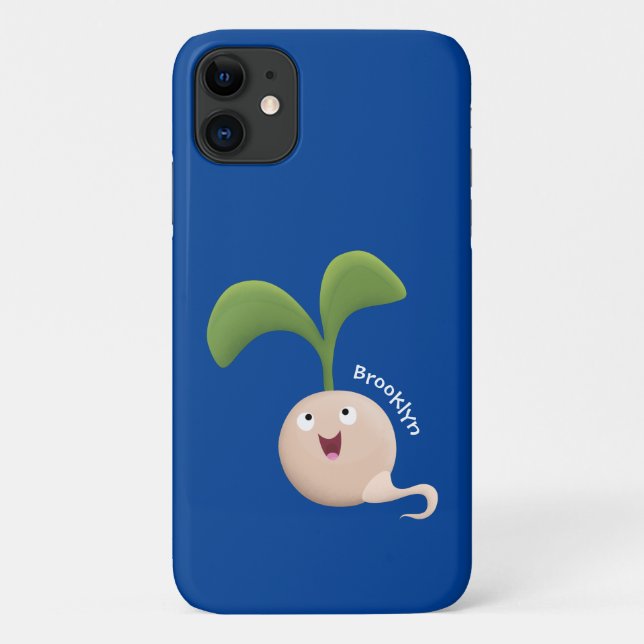 Cute happy seed sprout cartoon illustration Case-Mate iPhone case (Back)