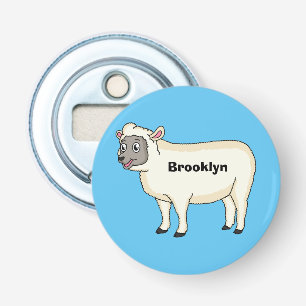Cute happy sheep cartoon illustration bottle opener