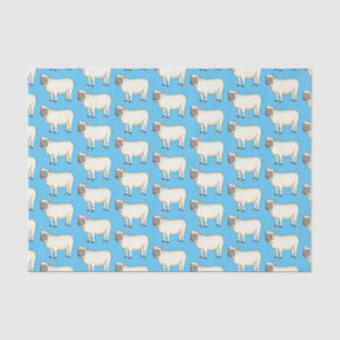 Cute happy sheep cartoon illustration tissue paper