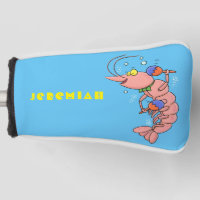 Cute happy shrimp, prawn cartoon
