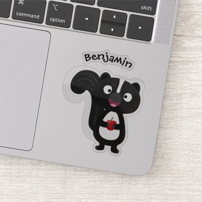 Cute happy skunk cartoon illustration (Detail)