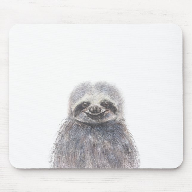 cute happy sloth mouse pad (Front)