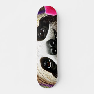 Cute Happy Sloth With Flowers Skateboard