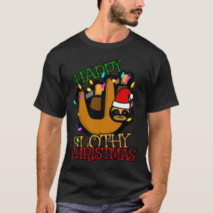 Cute Happy Slothy Christmas Christmas Sloth Merry T-Shirt