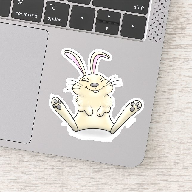 Cute happy smiling baby bunny rabbit cartoon (Detail)
