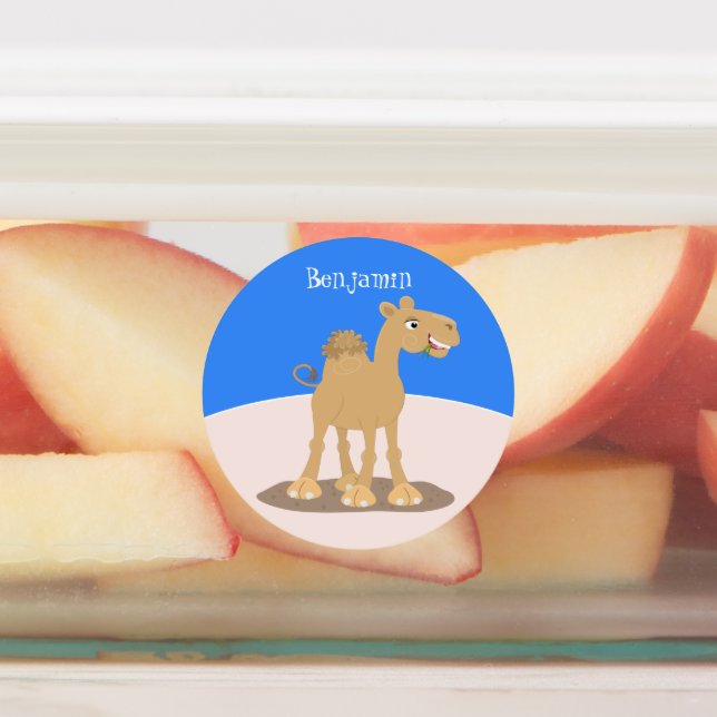 Cute happy smiling camel cartoon illustration (Affixed)