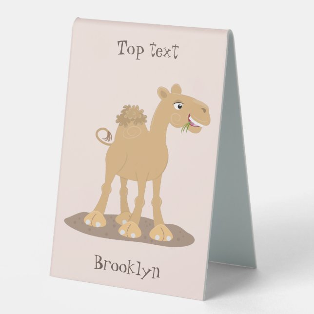 Cute happy smiling camel cartoon illustration (Front)