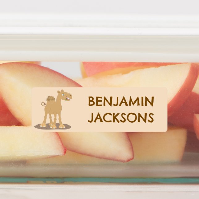 Cute happy smiling camel cartoon personalised (Affixed)