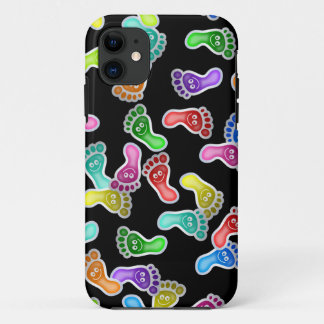 Cute Happy Smiling Feet Wallpaper iPhone 11 Case