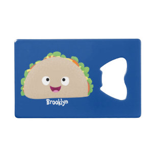 Cute happy smiling taco cartoon illustration