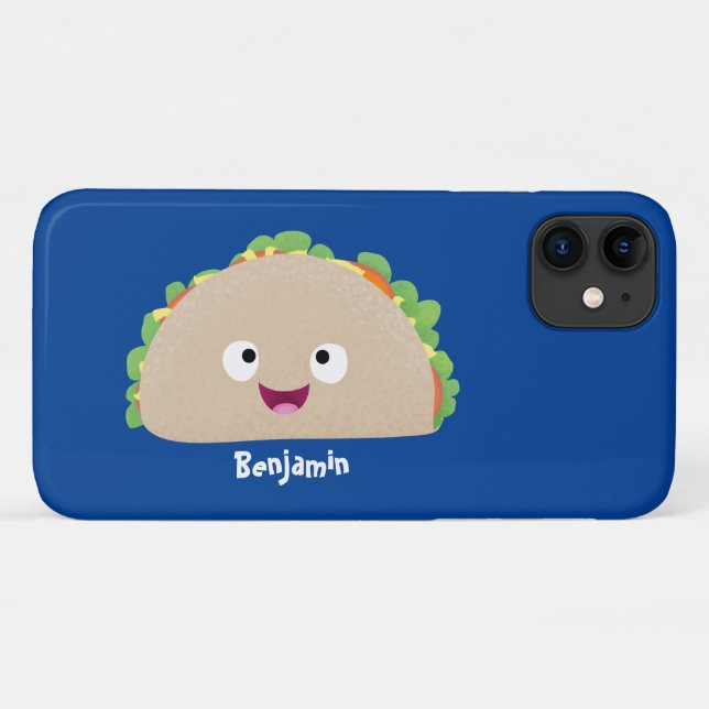 Cute happy smiling taco cartoon illustration  Case-Mate iPhone case (Back (Horizontal))