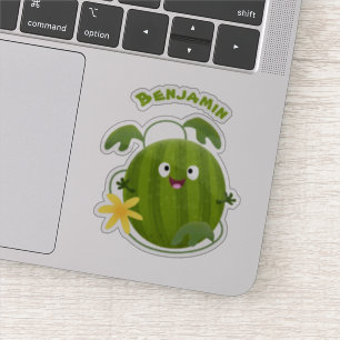 Cute happy smiling watermelon cartoon