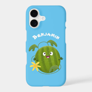 Cute happy smiling watermelon cartoon