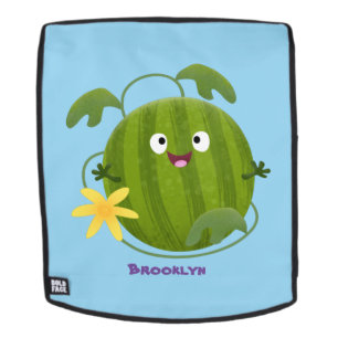 Cute happy smiling watermelon cartoon backpack