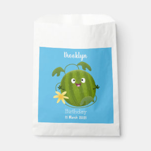Cute happy smiling watermelon cartoon favour bag
