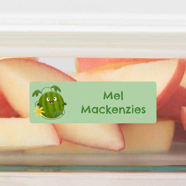 Cute happy smiling watermelon cartoon personalised (Affixed)