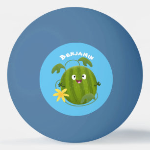 Cute happy smiling watermelon cartoon ping pong ball