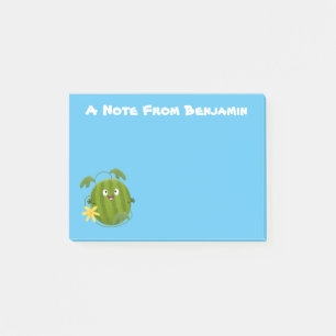Cute happy smiling watermelon cartoon post-it notes