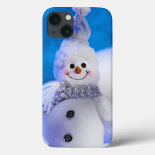 cute happy snowman cropped iPhone 13 case