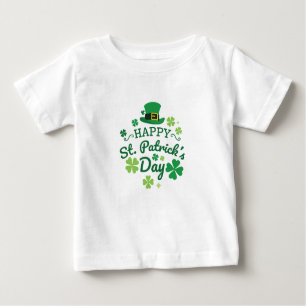 Cute Happy St. Patrick's Day Lucky Celebrate Print Baby T-Shirt