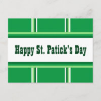 Cute Happy St. Patrick's Day Striped Green