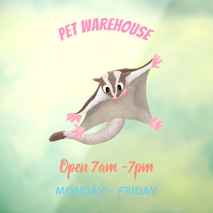 Cute happy sugar glider cartoon illustration