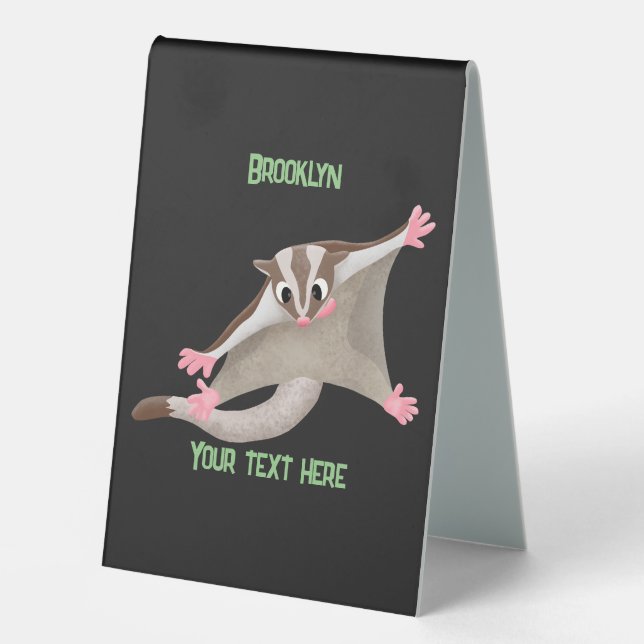 Cute happy sugar glider cartoon illustration (Front)