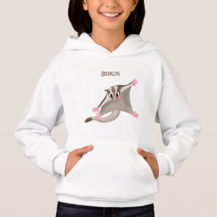 Cute happy sugar glider cartoon illustration