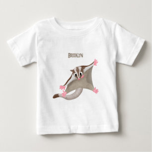 Cute happy sugar glider cartoon illustration baby T-Shirt