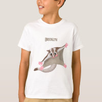 Cute happy sugar glider cartoon illustration