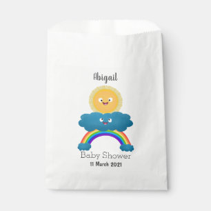 Cute happy sun cloud rainbow cartoon favour bag