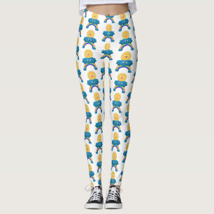 Cute happy sun cloud rainbow cartoon leggings