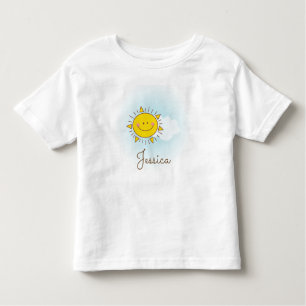 Cute Happy Sunshine Custom Add Your Name Toddler T-Shirt