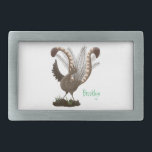 Cute happy superb lyrebird cartoon illustration  belt buckle<br><div class="desc">This happy Australian superb lyrebird is singing in fun cartoon style.</div>