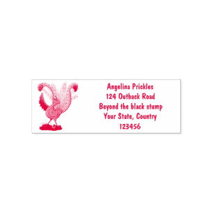 Cute happy superb lyrebird cartoon illustration  self-inking stamp