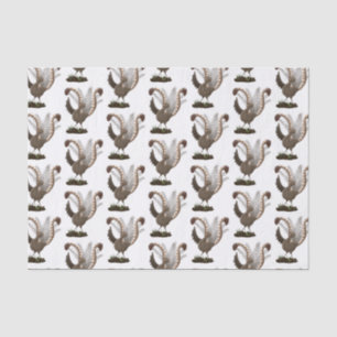 Cute happy superb lyrebird cartoon illustration tissue paper