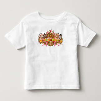 Cute Happy Thanksgiving Fun Puppies Kitten Pilgrim Toddler T-Shirt