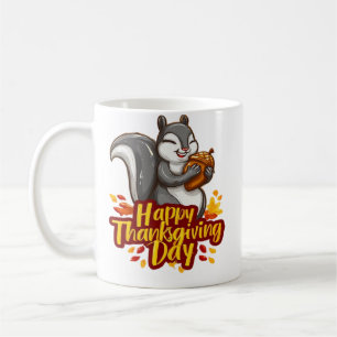Cute Happy Thanksgiving Squirrel Classic T-Shirt Coffee Mug