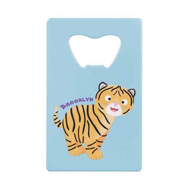 Cute  happy tiger cub cartoon (Front)
