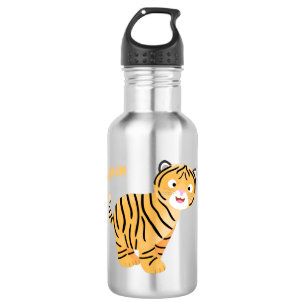 Cute  happy tiger cub cartoon 532 ml water bottle