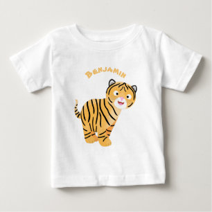 Cute  happy tiger cub cartoon baby T-Shirt