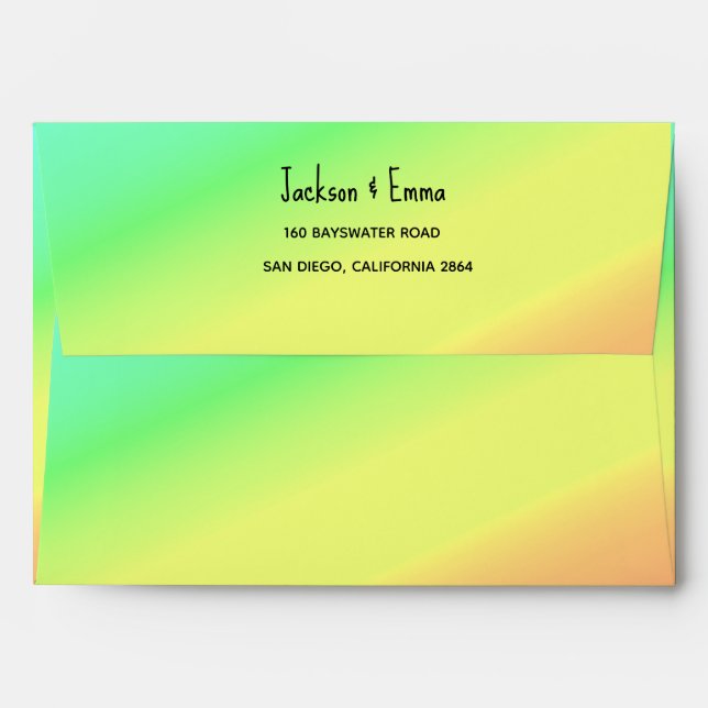 Cute, Happy Tropical Colours  Envelope (Back (Top Flap))